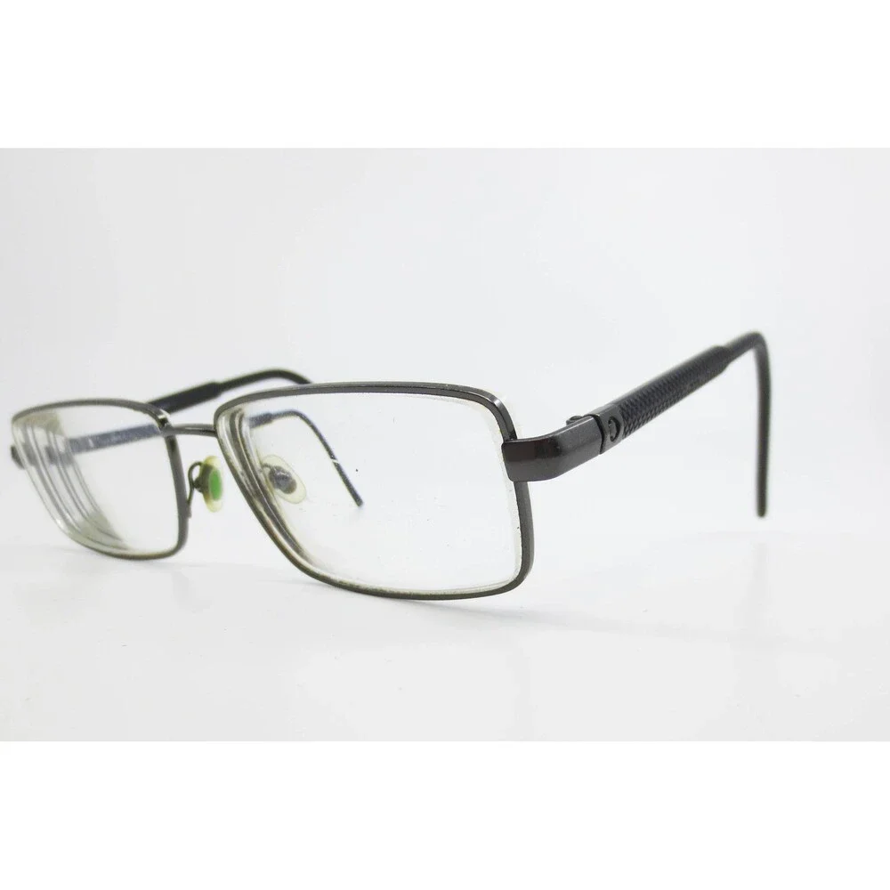 Montblanc MB008 Rectangular Metal Eyeglasses Dark Gray Black 56-15-145 MB008-008